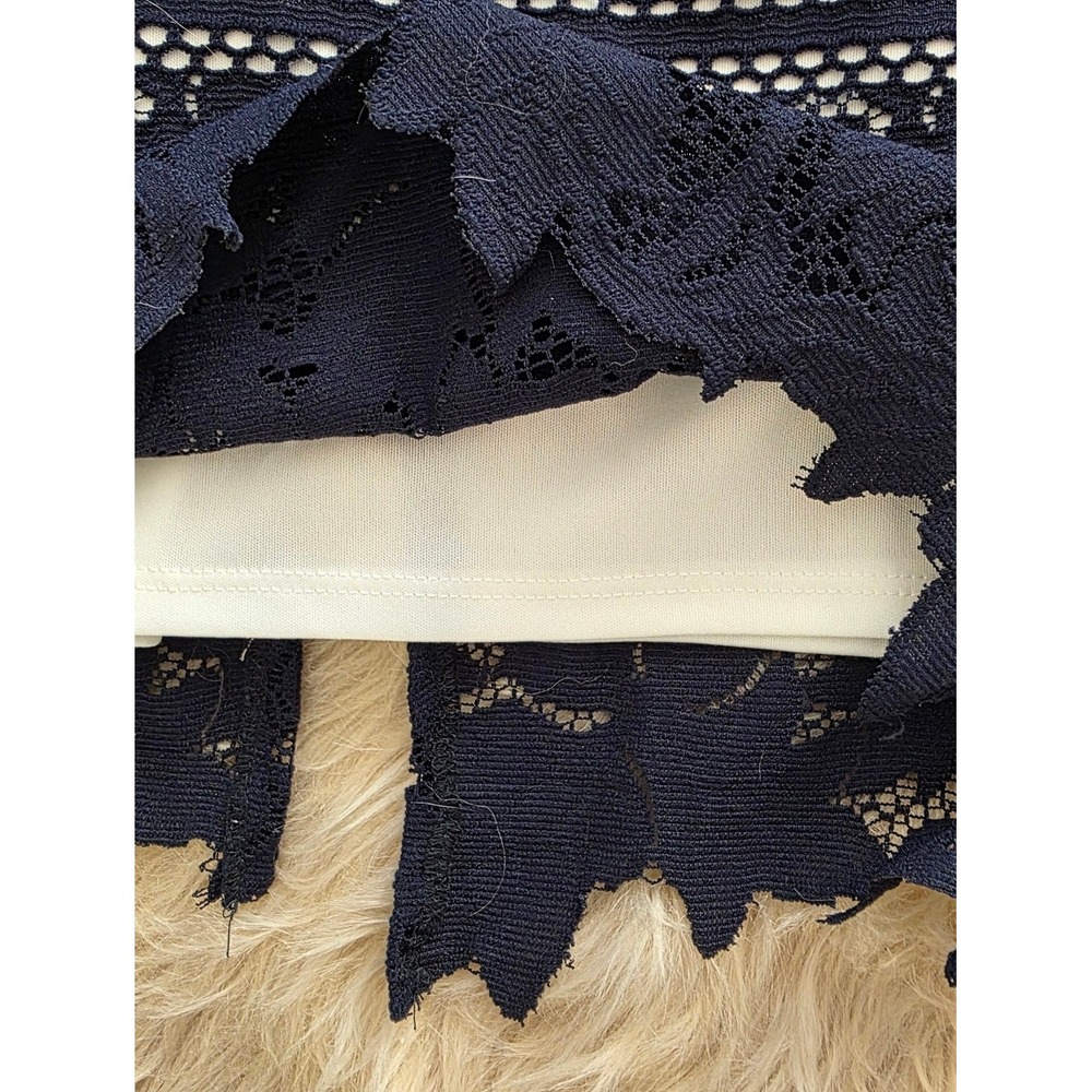 ASOS Navy Blue Lace Midi Dress Sleeveless Women's Size 12 - Picture 3 of 13
